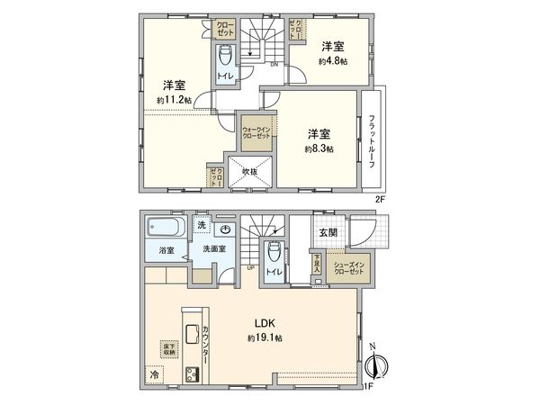 名東区大針3丁目 5号棟 間取図(平面図)