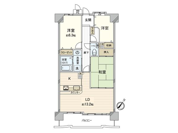 ライオンズマンション一社東 間取図(平面図) ライオンズマンション一社東 間取図(平面図)