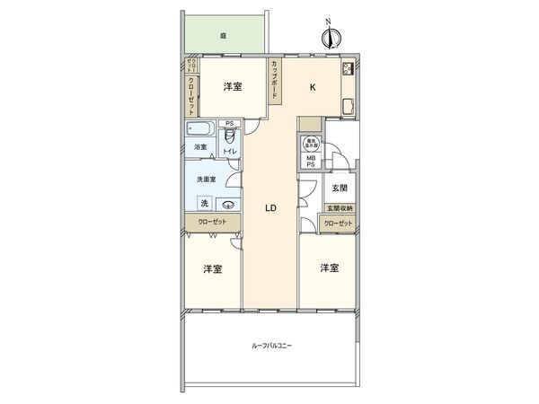 ライオンズマンション虹ケ丘 D棟 間取図(平面図)