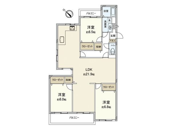 東山台スカイマンション 間取図(平面図)