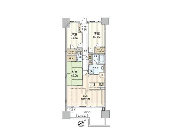 バンベール星ヶ丘ヒルズ 間取図(平面図) 間取図(平面図)