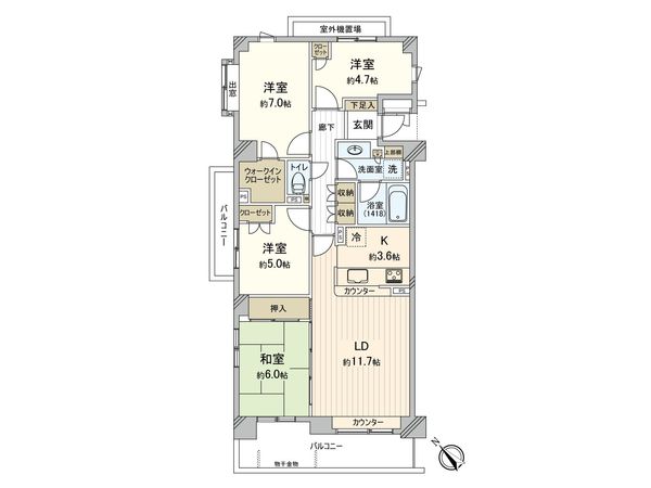 よもぎ台パーク・ホームズ 間取図(平面図)