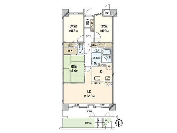 ヴィアレ一社 間取図(平面図) 間取図(平面図)
