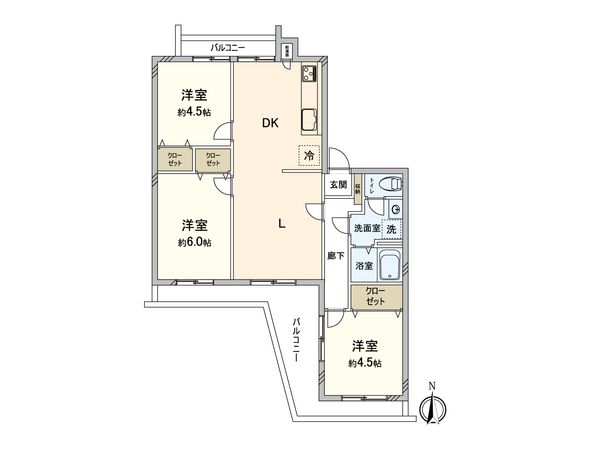 千代が丘団地 112号棟 間取図(平面図)