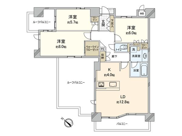 BELISTA高社 間取図(平面図)