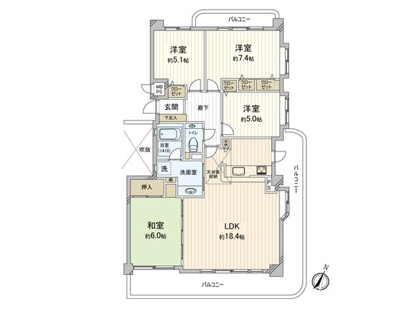 ライオンズヴィアーレ高針台弐番館 C棟 間取図(平面図) ライオンズヴィアーレ高針台弐番館 C棟 間取図(平面図)