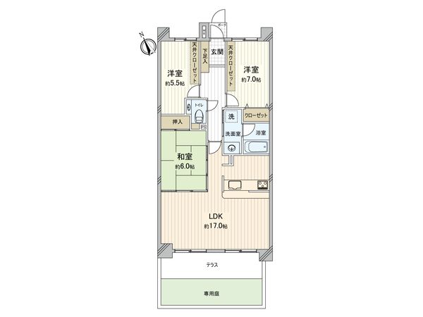 グローリアスヒルズ名東神丘町 間取図(平面図) グローリアスヒルズ名東神丘町 間取図(平面図)