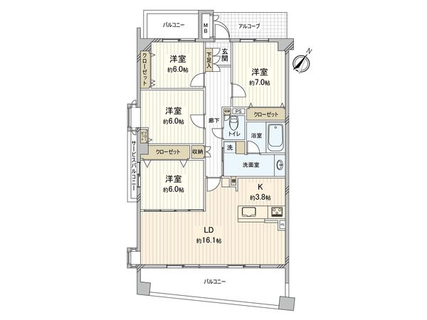 ユニロイヤル一社 間取図(平面図)