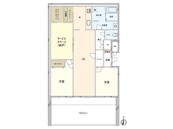 ライオンズマンション虹ヶ丘 E棟 間取図(平面図)
