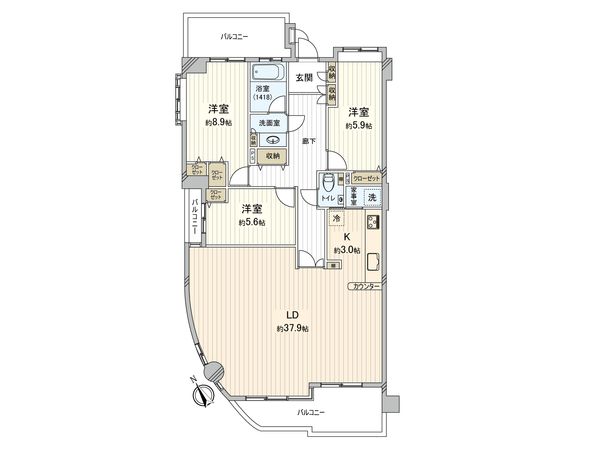 パルシオ高針 間取図(平面図)