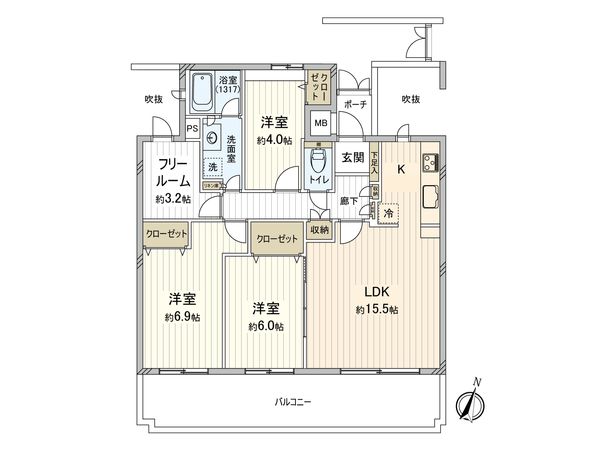 赤松台パークハウス 弐番館 間取図(平面図)