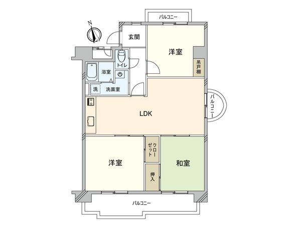 グリーンコーポ東一社 A棟 間取図(平面図) 間取図(平面図)