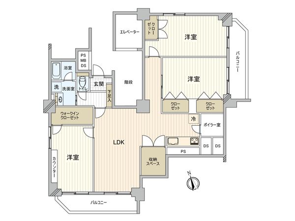 日車マンション平和が丘 A棟 間取図(平面図) 日車マンション平和が丘 A棟 間取図(平面図)