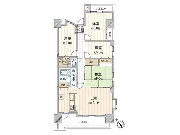 宝マンション高針原 間取図(平面図) 宝マンション高針原 間取図(平面図)