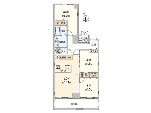 ライオンズマンション虹ケ丘 A棟 間取図(平面図) ライオンズマンション虹ケ丘 A棟 間取図(平面図)