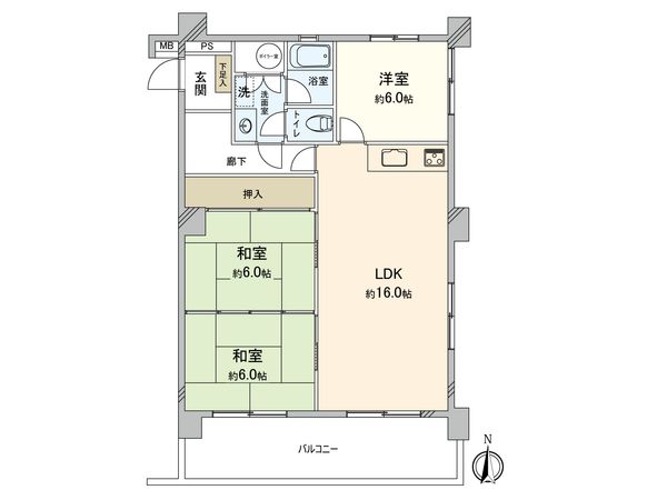 香流ハイツ 間取図(平面図) 香流ハイツ 間取図(平面図)