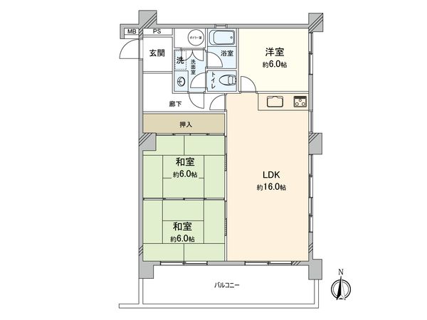 香流ハイツ 間取図(平面図) 香流ハイツ 間取図(平面図)