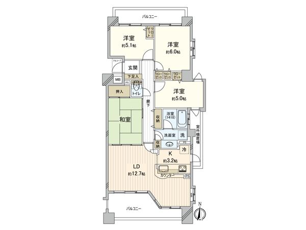 藤和シティホームズ社台 間取図(平面図) 藤和シティホームズ社台 間取図(平面図)