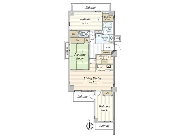 藤和シティコープ一社 間取図(平面図) 藤和シティコープ一社 間取図(平面図)