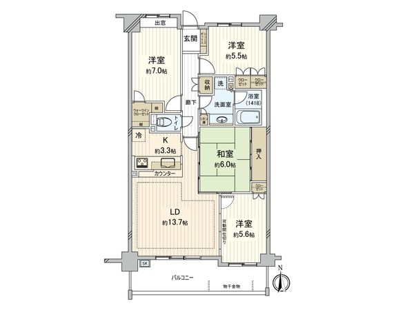 メイツ西山本通 間取図(平面図) 間取図(平面図)