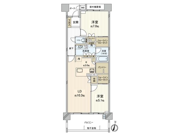 ヴィークコート星が丘 間取図(平面図)