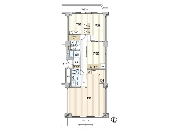 虹ケ丘マンション 本館 間取図(平面図) 虹ケ丘マンション 本館 間取図(平面図)