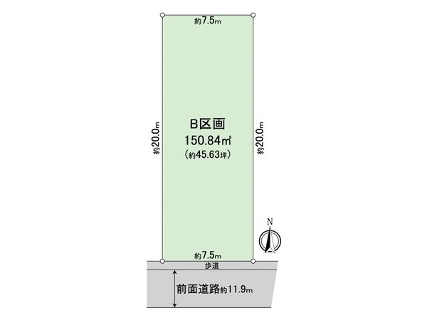 緑区大清水2丁目 B区画 区画図