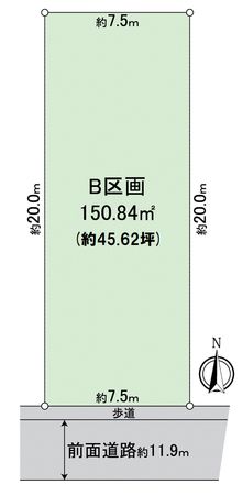 緑区大清水2丁目 B区画 区画図