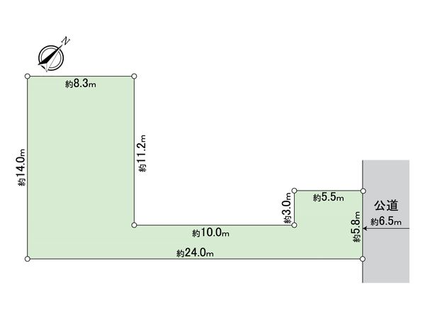緑区万場山2丁目 土地 B区画 区画図 緑区万場山2丁目 土地 B区画 区画図