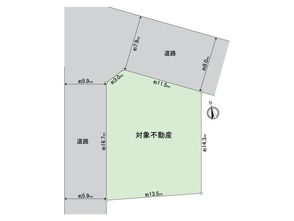 天白区久方1丁目 土地 区画図