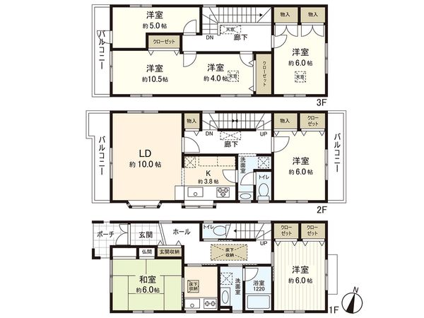 天白区野並4丁目 戸建 間取図(平面図) 天白区野並4丁目 戸建 間取図(平面図)