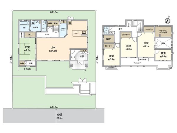 緑区東神の倉3丁目 戸建 間取図(平面図)