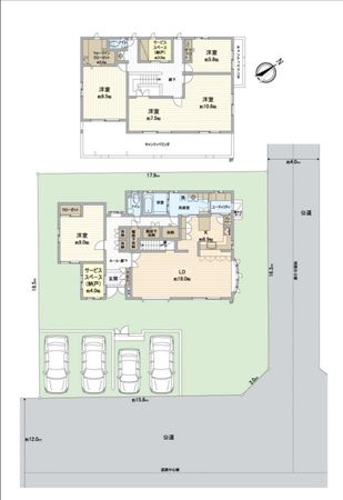 緑区藤塚1丁目 戸建 間取図(平面図) 緑区藤塚1丁目 戸建 間取図(平面図)