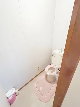 コンパクトなトイレ空間です。シンプルで落ち着いた印象の空間です。