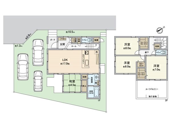 緑区左京山 間取図(平面図) 緑区左京山 間取図(平面図)
