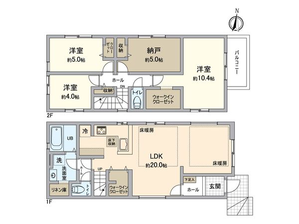 緑区ほら貝3丁目 1号棟 間取図(平面図) 緑区ほら貝3丁目 1号棟 間取図(平面図)