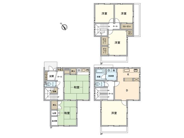 豊明市前後町善江 戸建 間取図(平面図) 豊明市前後町善江 戸建 間取図(平面図)