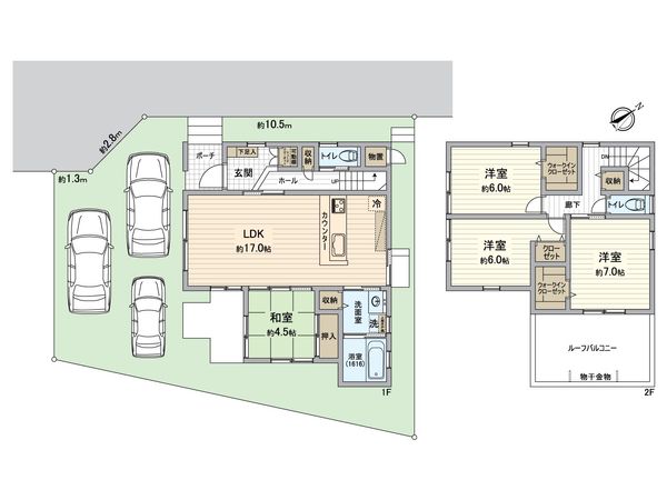 緑区左京山 間取図(平面図) 緑区左京山 間取図(平面図)