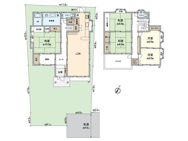 豊明市栄町大蔵下 戸建 間取図(平面図)