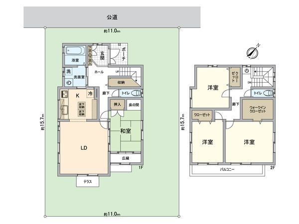 緑区鎌倉台1丁目 戸建 間取図(平面図) 緑区鎌倉台1丁目 戸建 間取図(平面図)