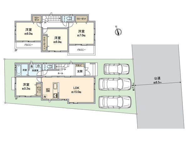 豊明市西川町善波 新築戸建 間取図(平面図) 豊明市西川町善波 新築戸建 間取図(平面図)
