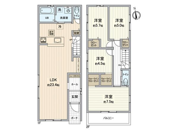 南区鶴里町1丁目 新築戸建 間取図(平面図) 南区鶴里町1丁目 新築戸建 間取図(平面図)