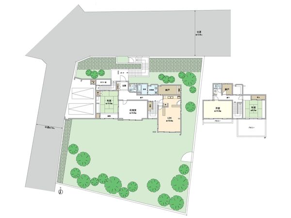 緑区高根台 戸建 間取図(平面図)