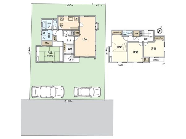 日進市五色園4丁目 戸建 間取図(平面図) 日進市五色園4丁目 戸建 間取図(平面図)