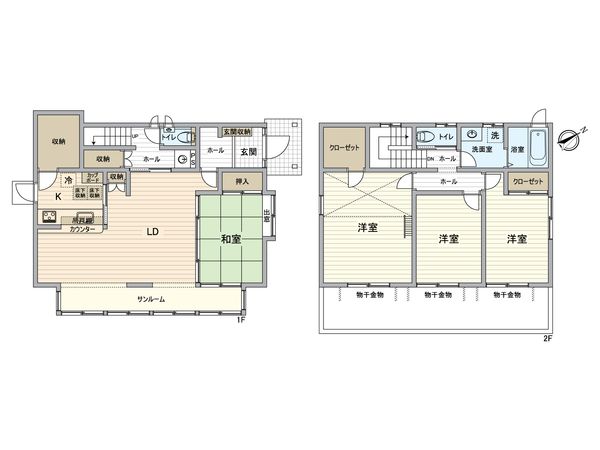 豊明市前後町仙人塚 戸建 間取図(平面図)