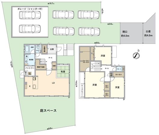 知多郡阿久比町大字草木字池田口 戸建 間取図(平面図) 間取図(平面図)