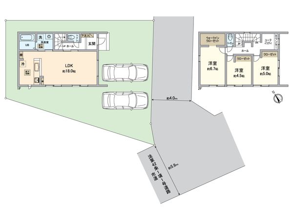 緑区東神の倉3丁目 新築戸建 間取図(平面図) 緑区東神の倉3丁目 新築戸建 間取図(平面図)