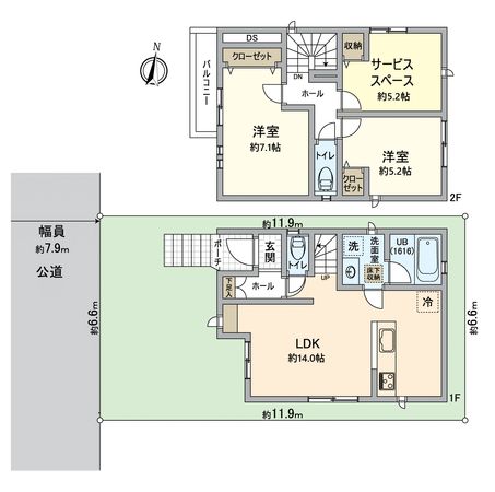 緑区太子1丁目 戸建 間取図(平面図) 緑区太子1丁目 戸建 間取図(平面図)