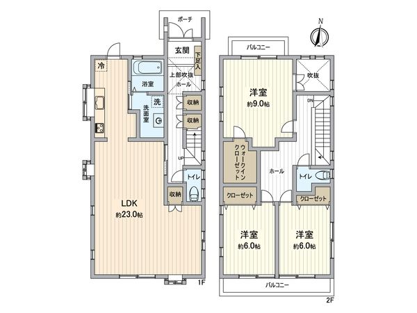 緑区黒沢台1丁目 戸建 間取図(平面図)