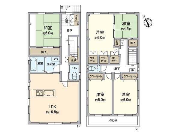 緑区鳴海町字中汐田 戸建 間取図(平面図) 緑区鳴海町字中汐田 戸建 間取図(平面図)